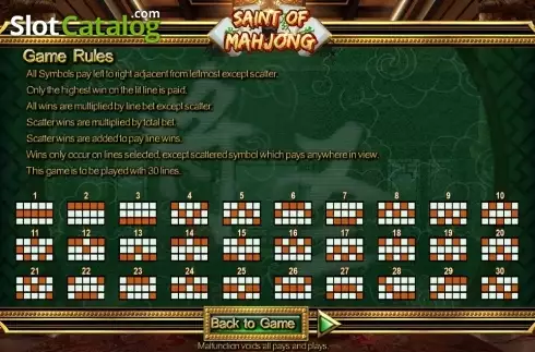 Скрин5. Saint of Mahjong слот
