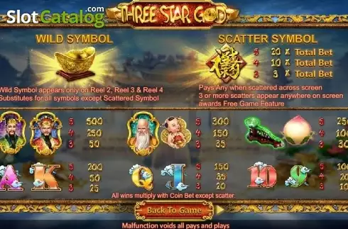 Скрин4. Three Star God слот