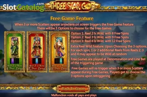 Скрин5. Three Star God слот