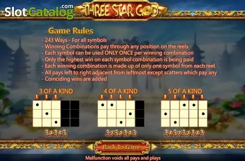 Скрин6. Three Star God слот