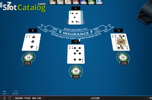 Скрин3. Zappit Blackjack слот