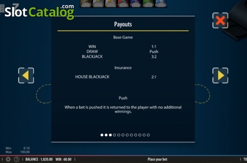 Скрин8. Zappit Blackjack слот