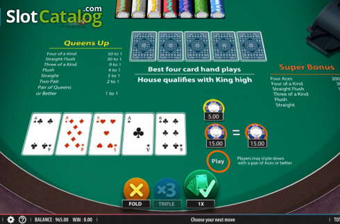Скрин3. Crazy 4 Poker (Shuffle Master) слот