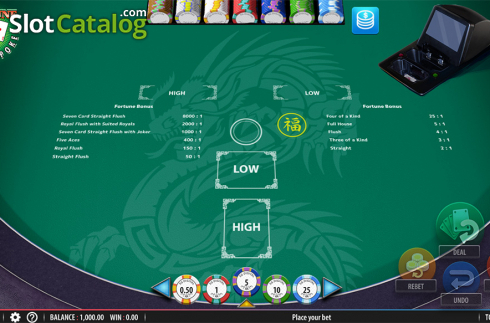 Скрин2. Fortune Pai Gow Poker слот