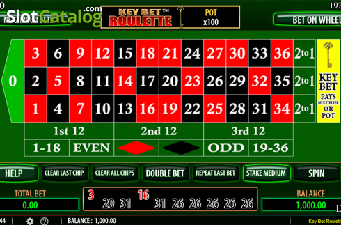 Скрин2. Key Bet Roulette слот