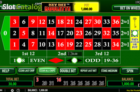 Скрин3. Key Bet Roulette слот