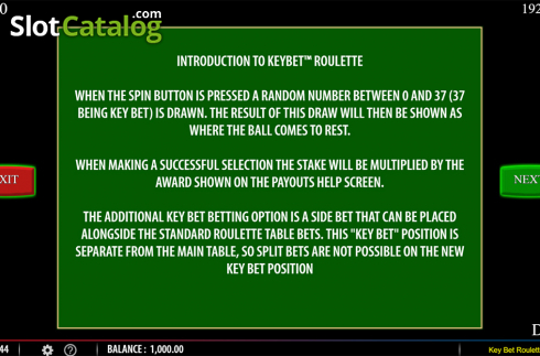 Скрин7. Key Bet Roulette слот