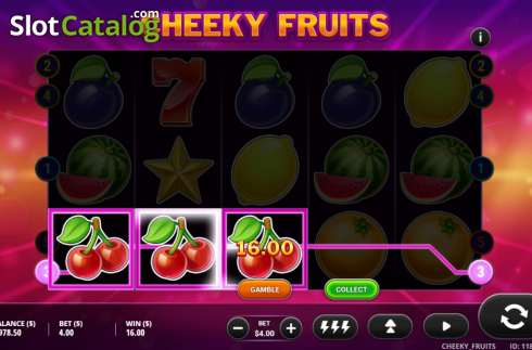 Скрин4. Cheeky Fruits слот