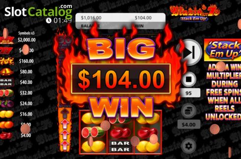 Скрин5. Blazin Hot 7s Stack Em Up слот