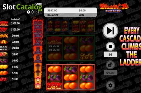 Скрин4. Blazin Hot 7s Stack Em Up слот