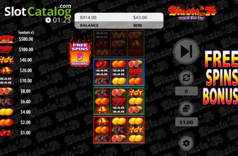 Скрин7. Blazin Hot 7s Stack Em Up слот