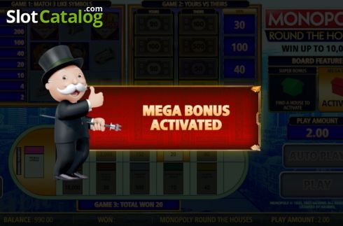 Скрин4. Monopoly Round The Houses слот
