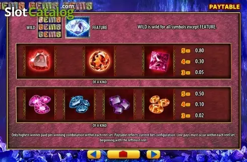 Скрин7. Gems Gems Gems слот