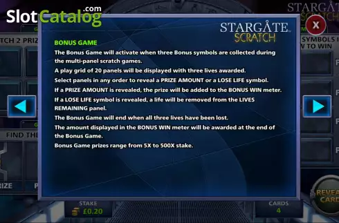 Скрин8. Stargate Scratch слот