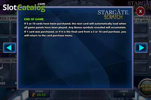 Скрин9. Stargate Scratch слот