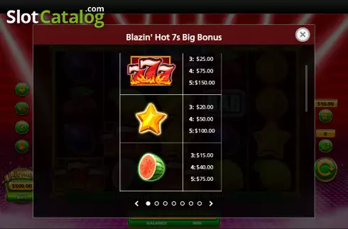 Скрин5. Blazin Hot 7s Big Bonus слот