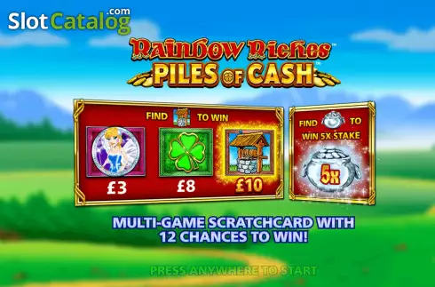 Скрин2. Rainbow Riches Piles Of Cash слот