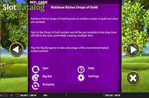 Скрин6. Rainbow Riches Drops of Gold слот