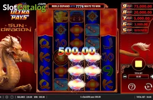 Скрин3. Quick Hit Ultra Pays Sun Dragon слот