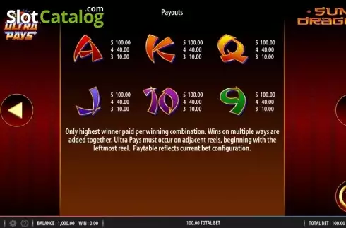 Скрин6. Quick Hit Ultra Pays Sun Dragon слот