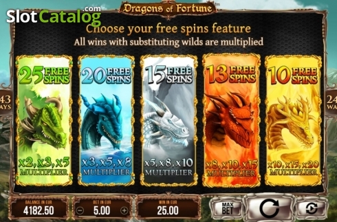 Скрин4. Dragons of Fortune слот
