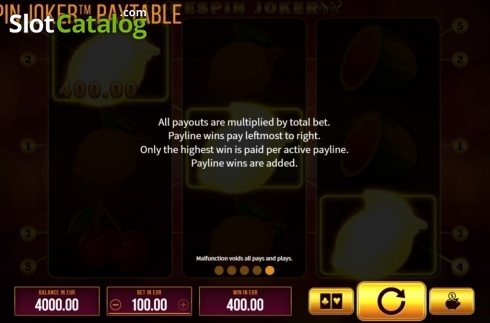 Скрин9. Respin Joker слот
