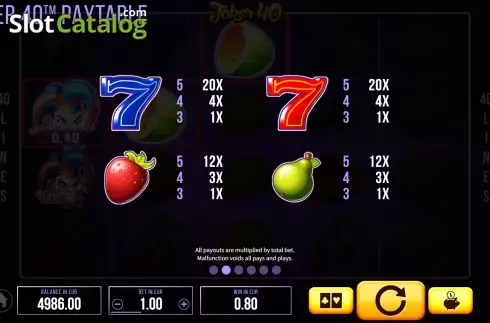 Скрин8. Joker 40 слот