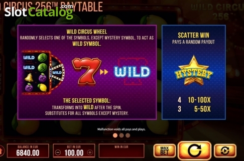 Скрин6. Wild Circus 256 слот