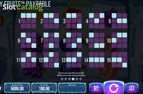 Скрин9. Dicey Fruits слот