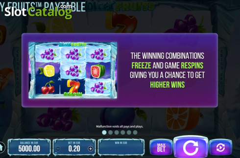 Скрин6. Dicey Fruits слот