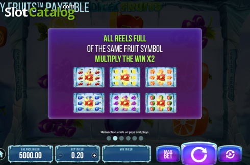 Скрин7. Dicey Fruits слот