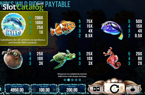Скрин8. Dolphin's Wild Ride слот
