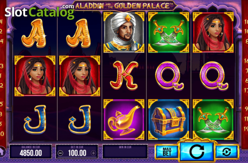 Скрин2. Aladdin and the Golden Palace слот