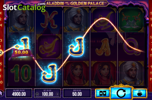 Скрин3. Aladdin and the Golden Palace слот