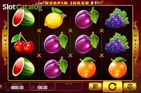 Скрин2. Respin Joker 81 слот