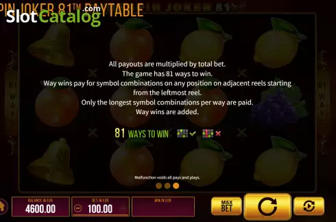 Скрин7. Respin Joker 81 слот