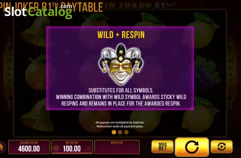 Скрин5. Respin Joker 81 слот