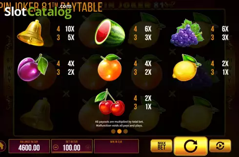 Скрин8. Respin Joker 81 слот