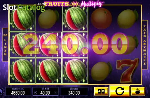 Скрин3. Fruits Go Multiply слот
