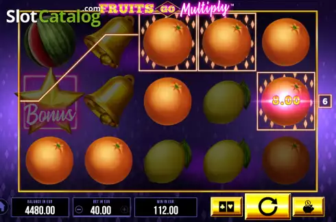 Скрин4. Fruits Go Multiply слот
