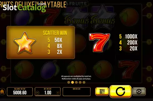 Скрин5. 6 Fruits Deluxe слот
