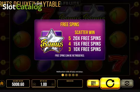 Скрин6. 6 Fruits Deluxe слот