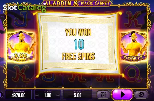 Скрин7. Aladdin and The Magic Carpet слот