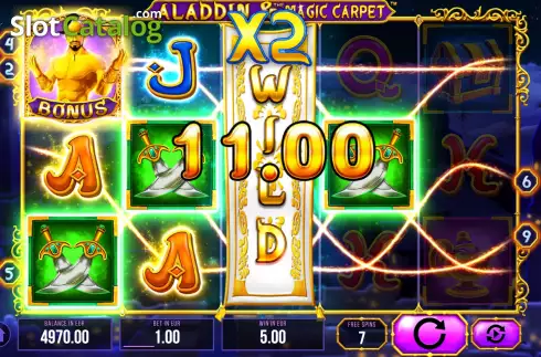 Скрин8. Aladdin and The Magic Carpet слот