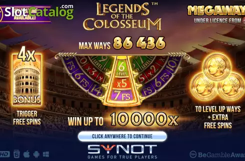 Скрин2. Legends of the Colosseum Megaways слот