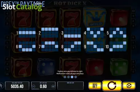 Скрин8. Hot Dice X слот