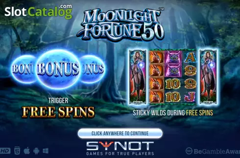 Скрин2. Moonlight Fortune 50 слот