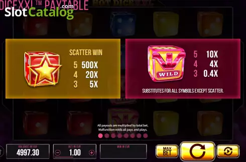 Скрин6. Hot Dice XXL слот