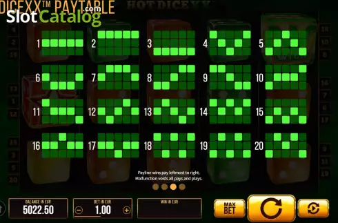 Скрин8. Hot Dice XX слот
