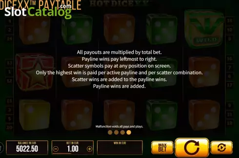 Скрин9. Hot Dice XX слот